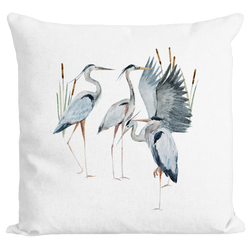 Heron Family Pillow Cover
