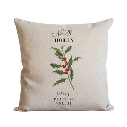 Botanical Holly Pillow Cover.