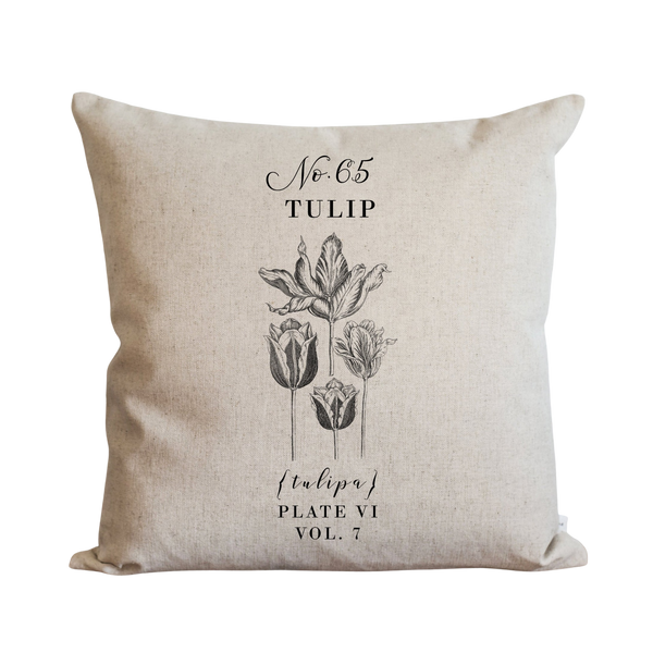 Botanical Tulip Pillow Cover.