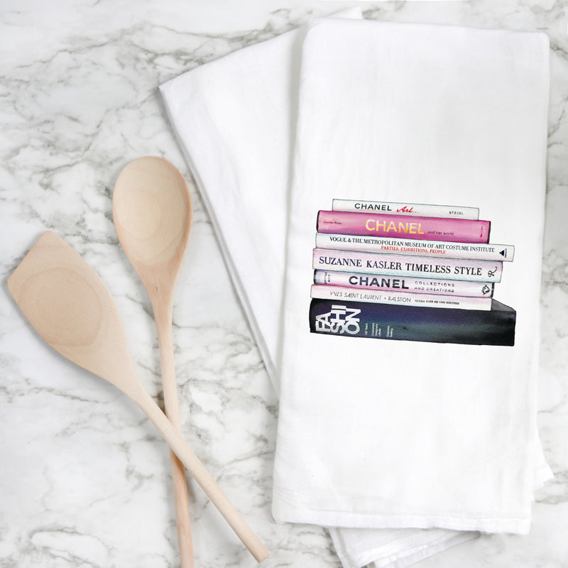 Designer Inspired Book Tea Towel