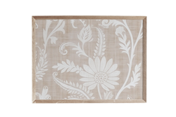 a picture frame with a flower pattern on it