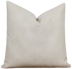 Tan Faux Leather Pillow Cover | Tucker