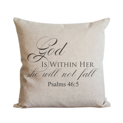 God Is Within Her Pillow Cover.