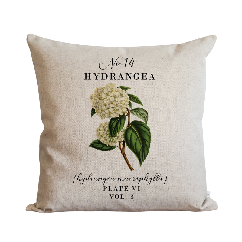 Botanical Hydrangea Pillow Cover.