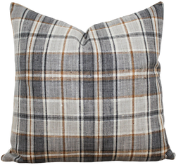 Gray Plaid Pillow Cover | Autumn