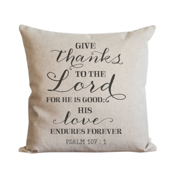 His Love Endures Pillow Cover.