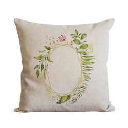 Floral Frame Pillow Cover.