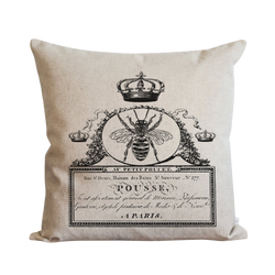 French Bee Pillow Cover.