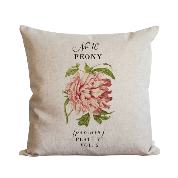 Botanical Peony Pillow Cover.