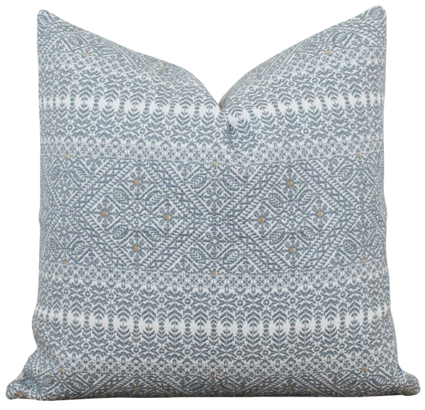 Blue Aztec Tapestry Pillow Cover | Quinn