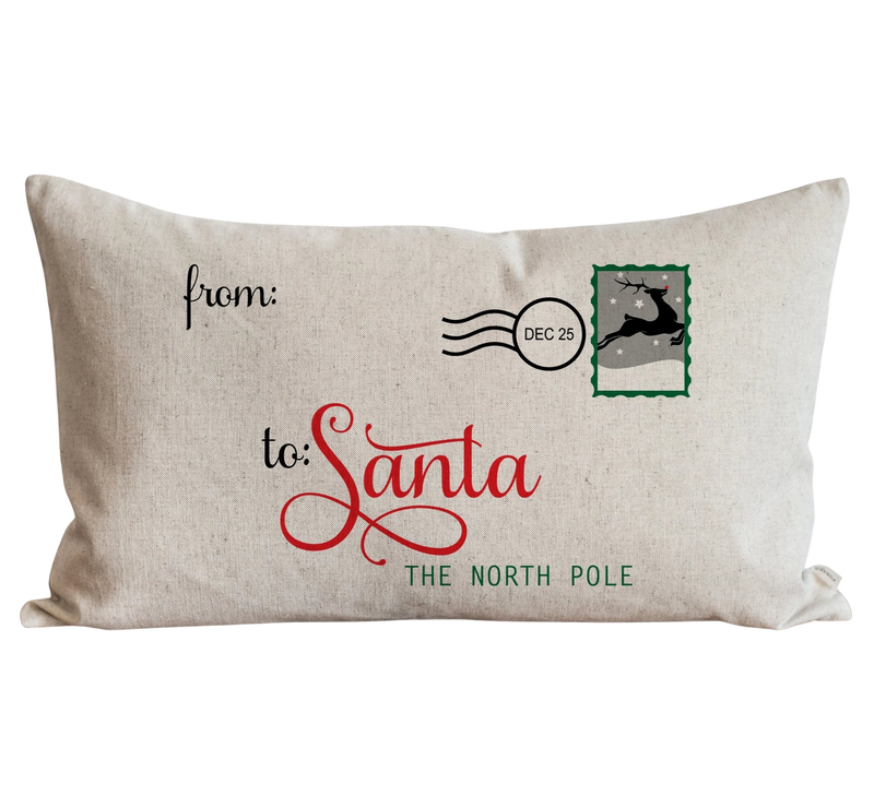 Letter to Santa Pillow Cover.