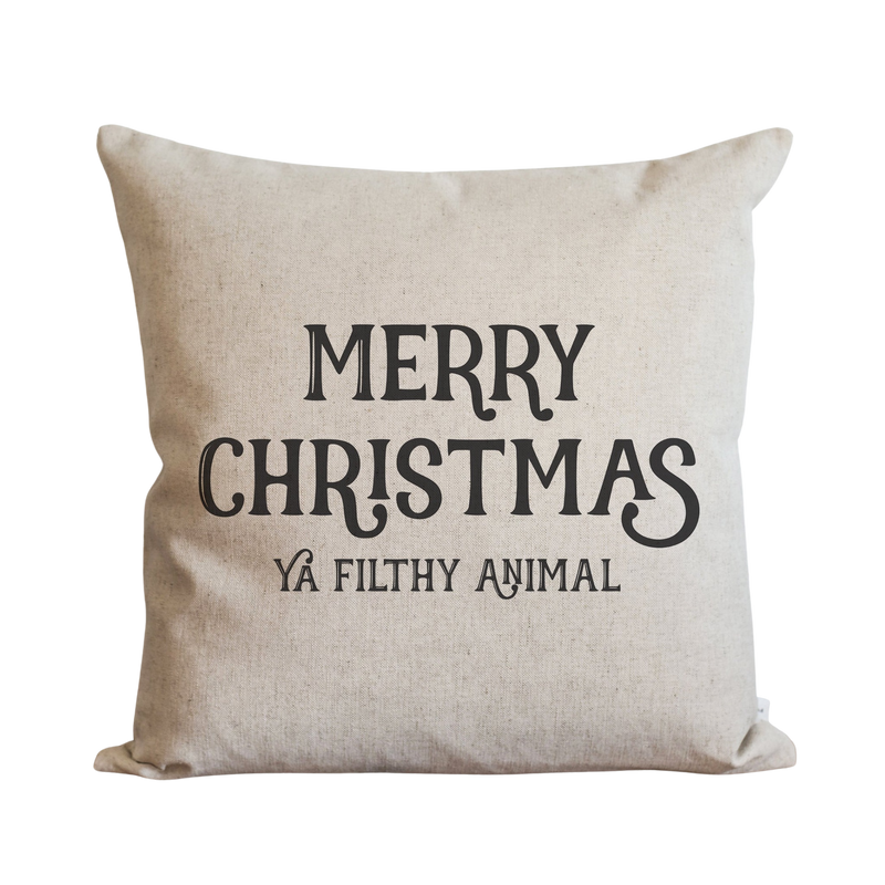 Merry christmas ya filthy animal best sale pillow