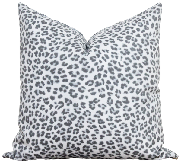 Gray Leopard Outdoor Pillow Cover | Sunday