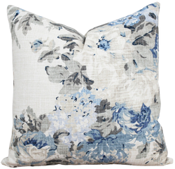 Blue Floral Pillow Cover | Tatum
