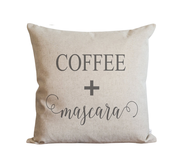 Coffee + Mascara Pillow Cover.