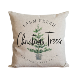 Farm Fresh Christmas Trees Pillow Cover.