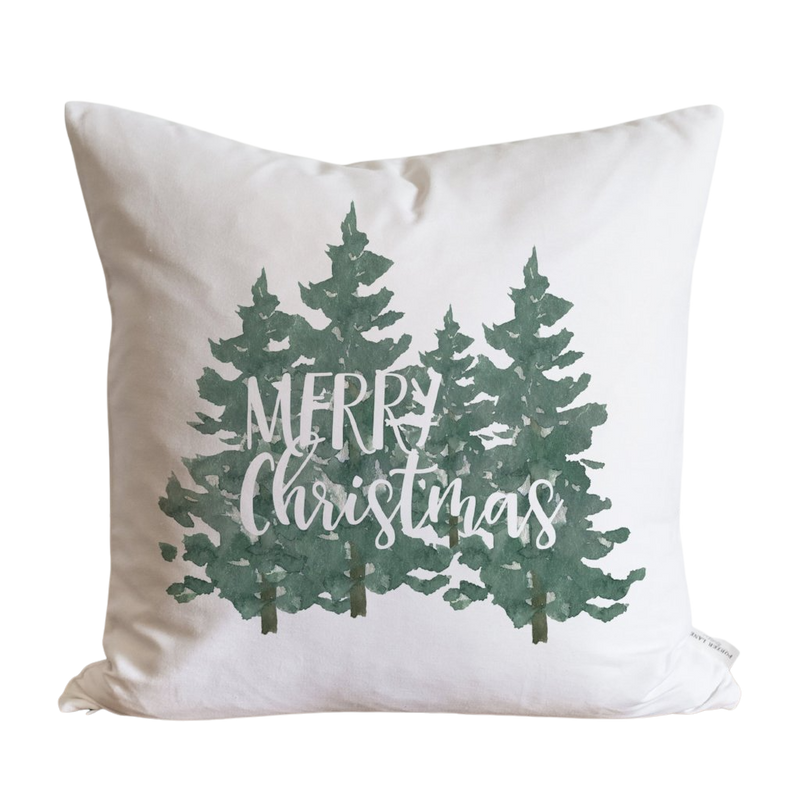 Merry Christmas Trees Pillow Cover.