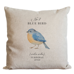 Blue Bird Pillow Cover