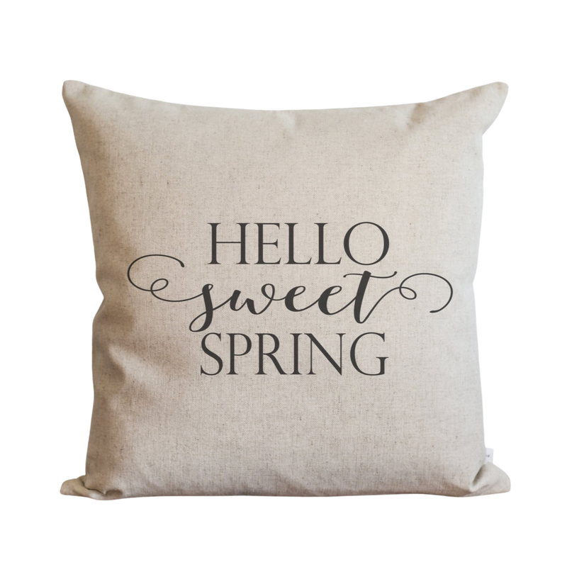 Hello Sweet Spring Pillow Cover.