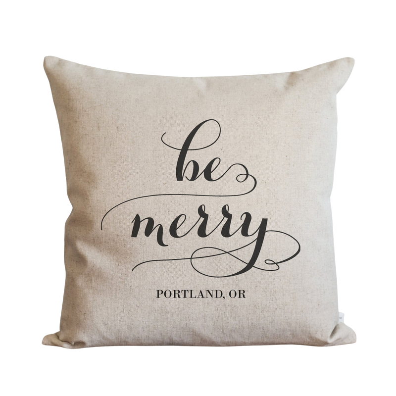 Be Merry Custom Pillow Cover.