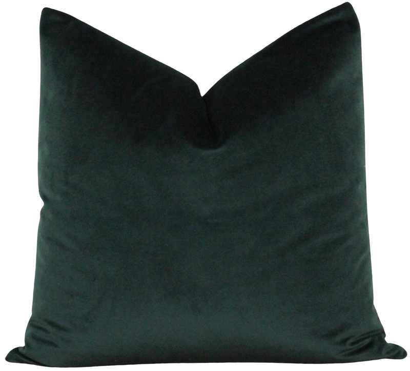 Dark green online velvet pillow