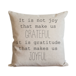 Grateful + Joyful Fall Pillow Cover.