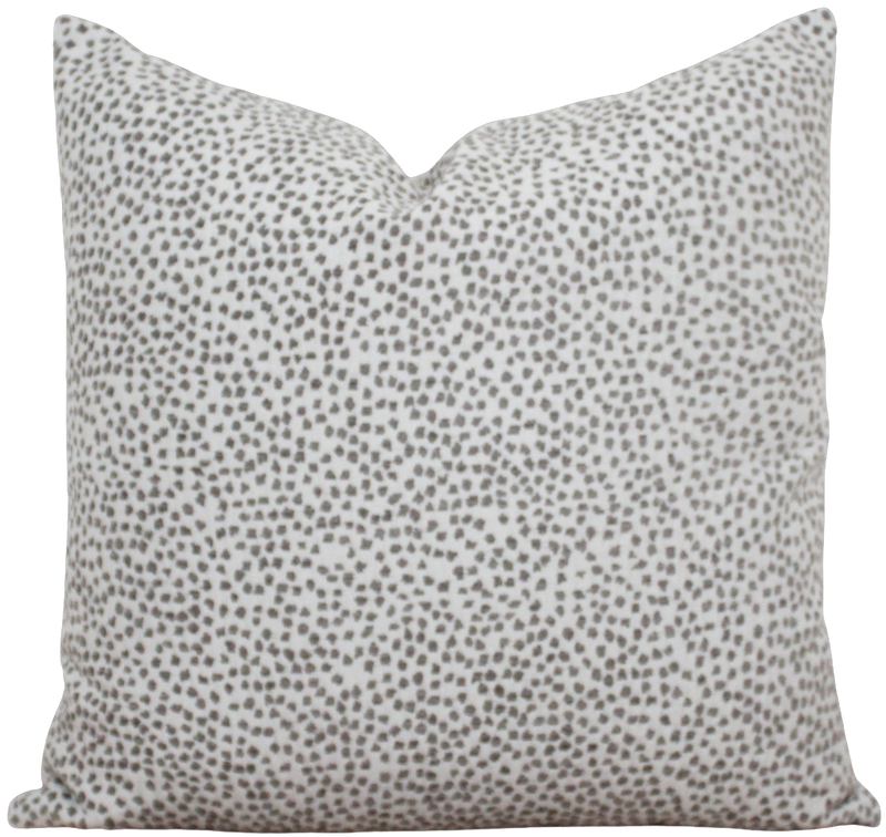 Gray Dot Pillow Cover | Willow Alabaster