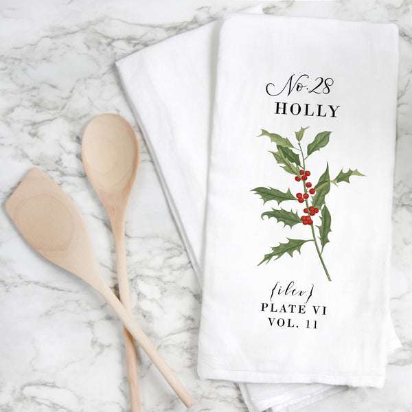 Botanical Holly Tea Towel