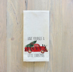 Have Yourself A Merry Little Christmas Truck Napkin - Porter Lane Home
