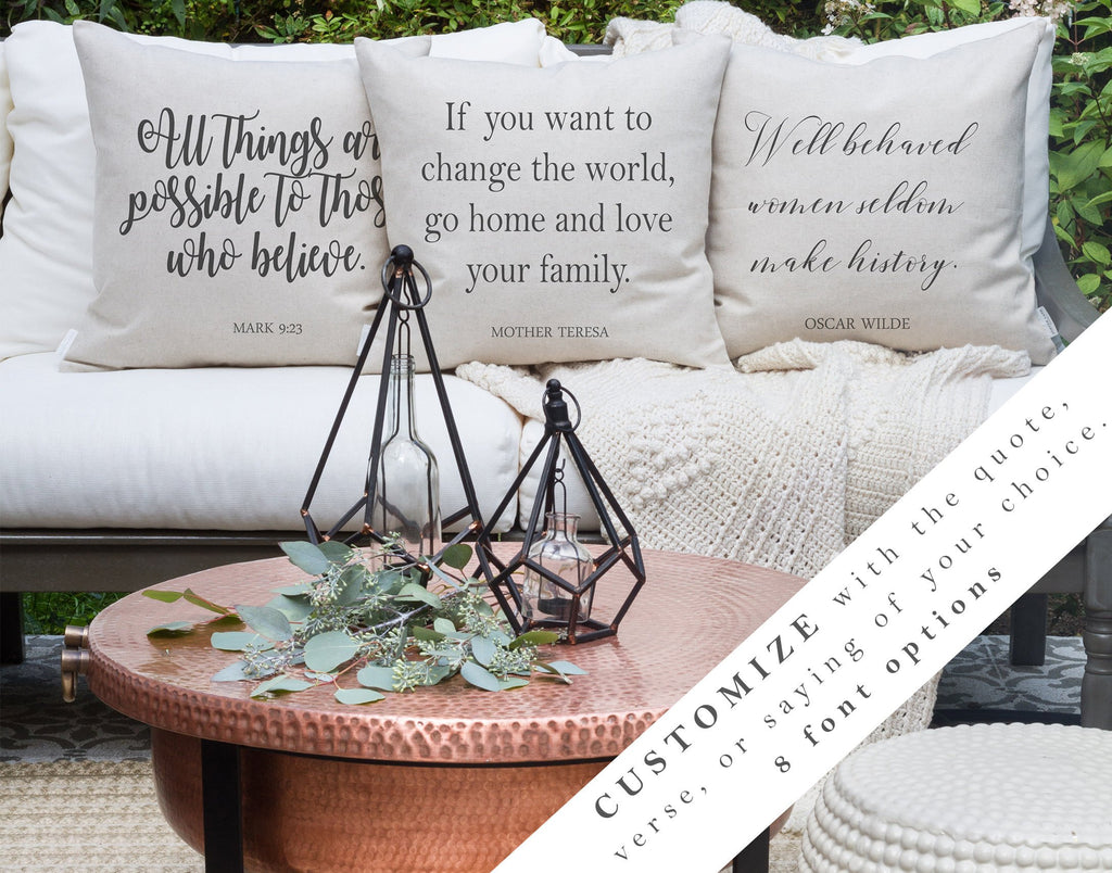 Custom Quote Pillow - Main Image