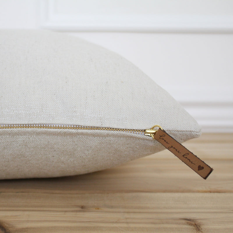 Neutral Shimmer Pillow Cover | Daisy
