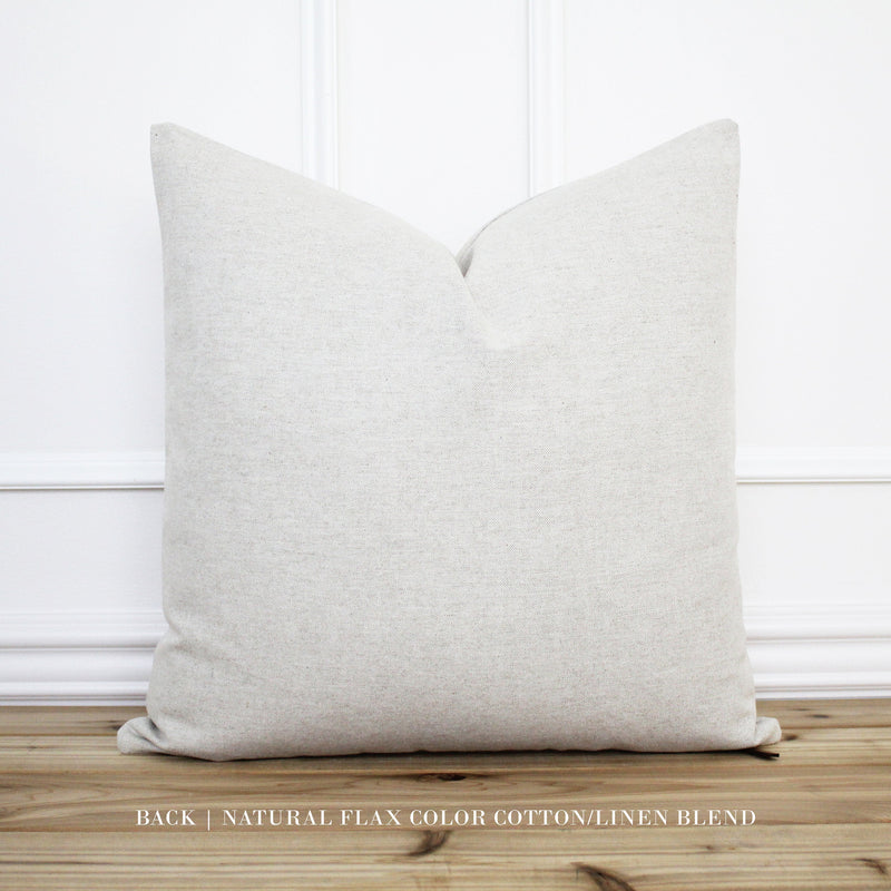 Tan and White Swiss Cross Pillow Cover | Bailey