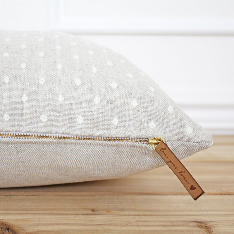 Dot Pillow Cover | Pearl