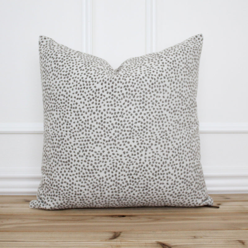 Gray Dot Pillow Cover | Willow Alabaster