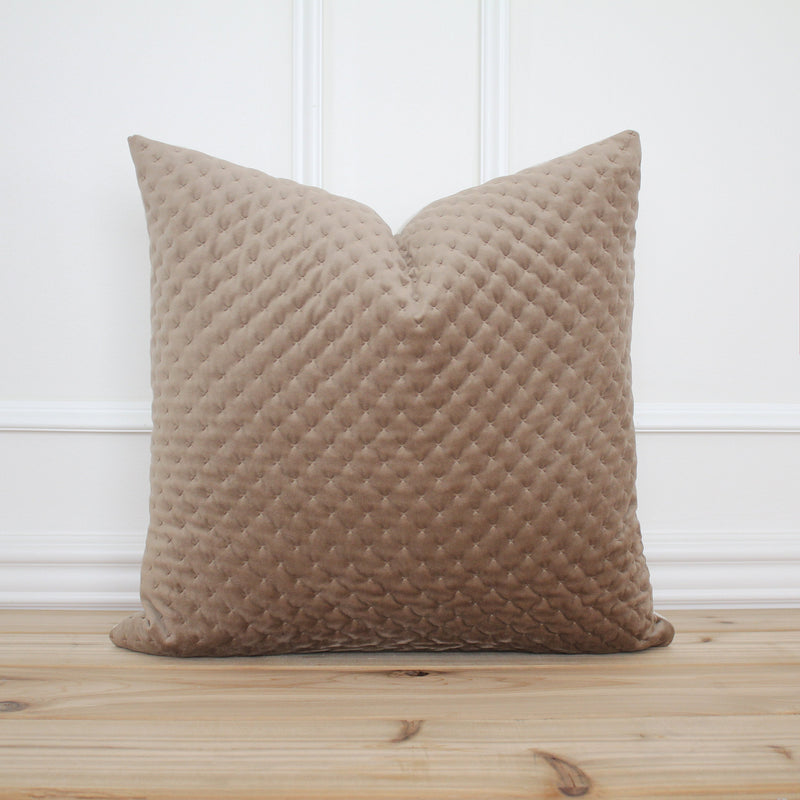 Quilted Velvet Pillow Cover | Cooper