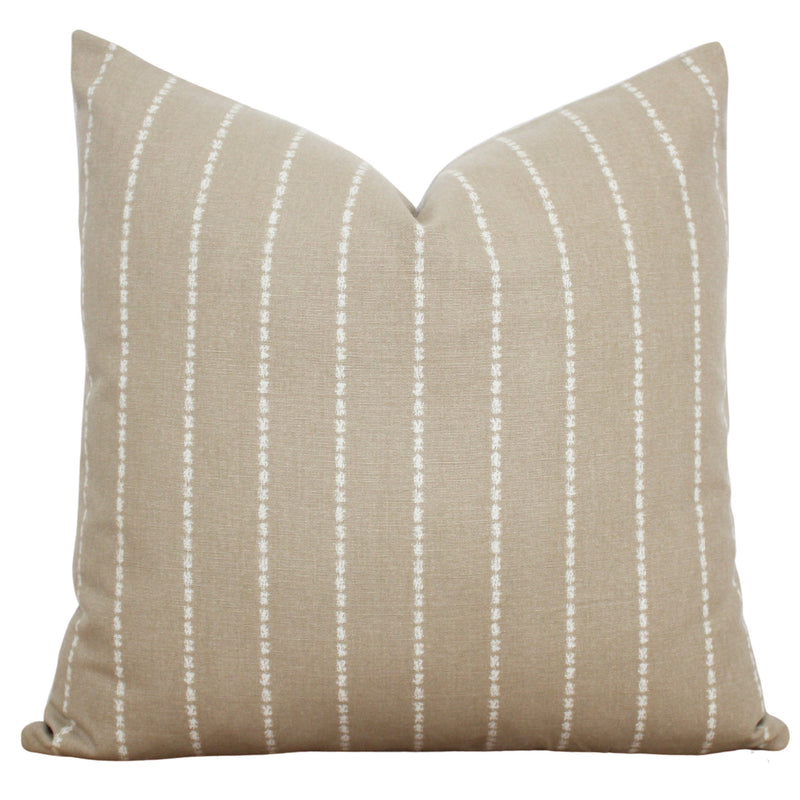 Tan Stripe Pillow Cover | Noah