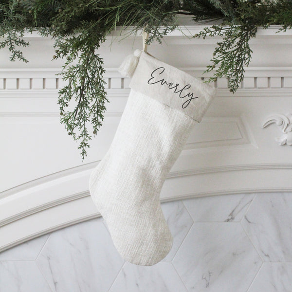 Personalized Christmas Stocking With Tassel