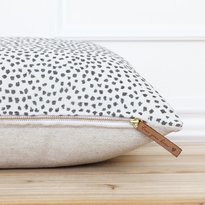Charcoal Dot Pillow Cover | Hudson