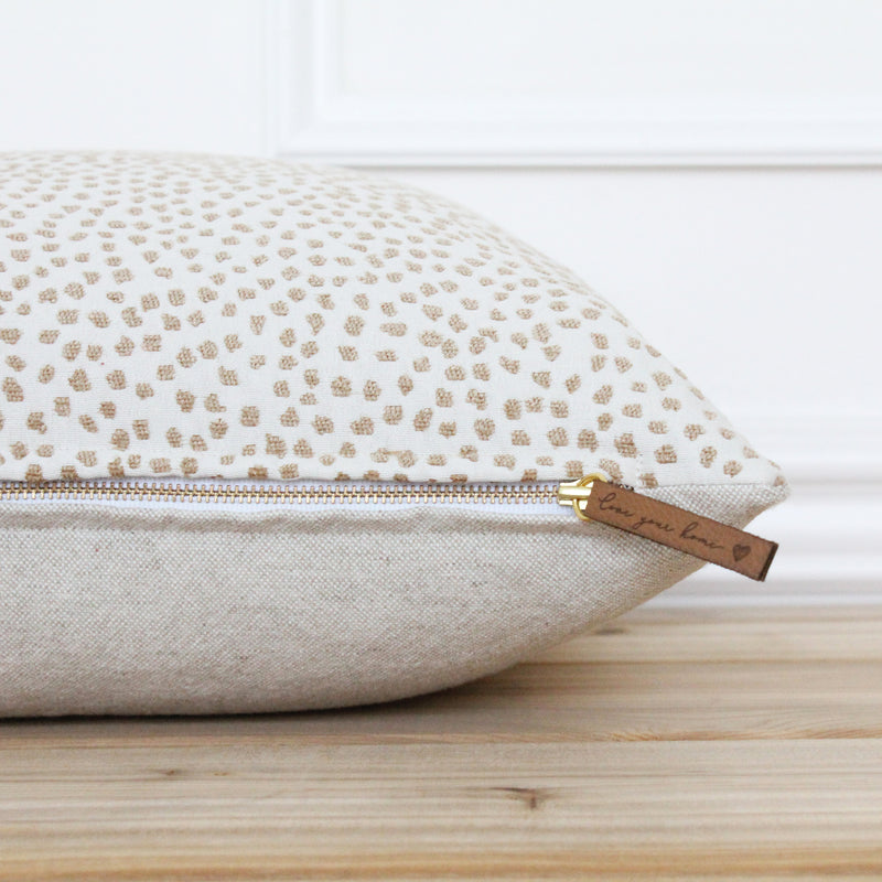 Gold Dot Pillow Cover