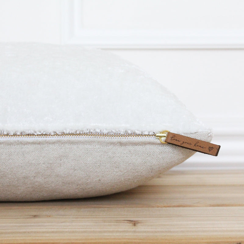 White Textured Pillow Cover | Rae