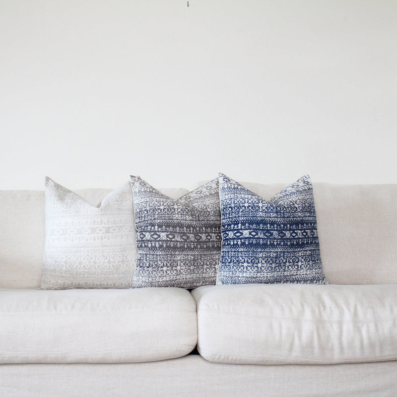 Gray Aztec Inspired Pillow Cover | Winter