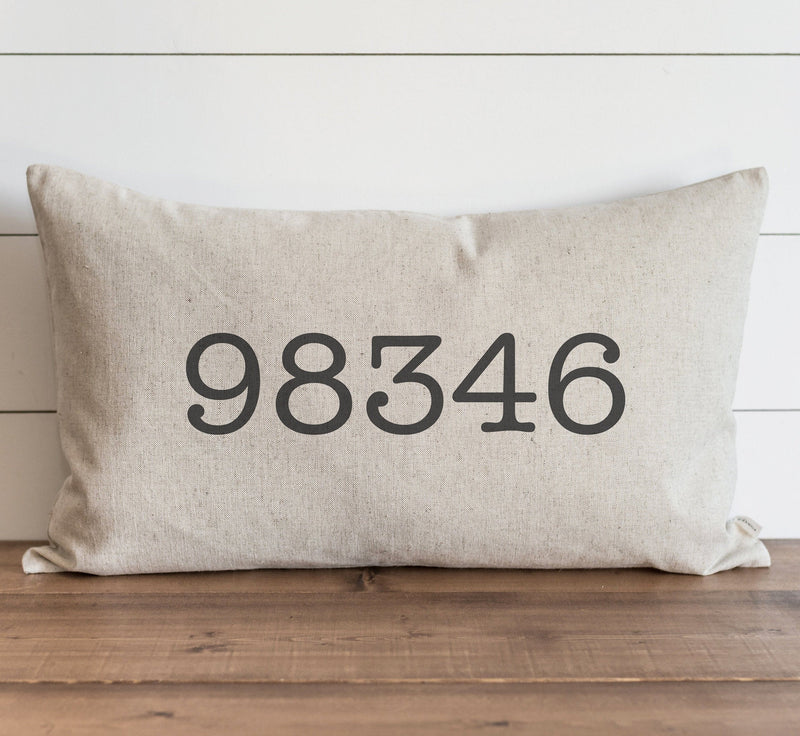 Customized Zip Code Pillow Cover // 16 x 26 Pillow Cover // Wedding Gift // Throw Pillow // Gift for Her // Accent Pillow