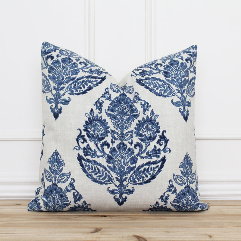 Blue Floral Pillow Cover | Maddie