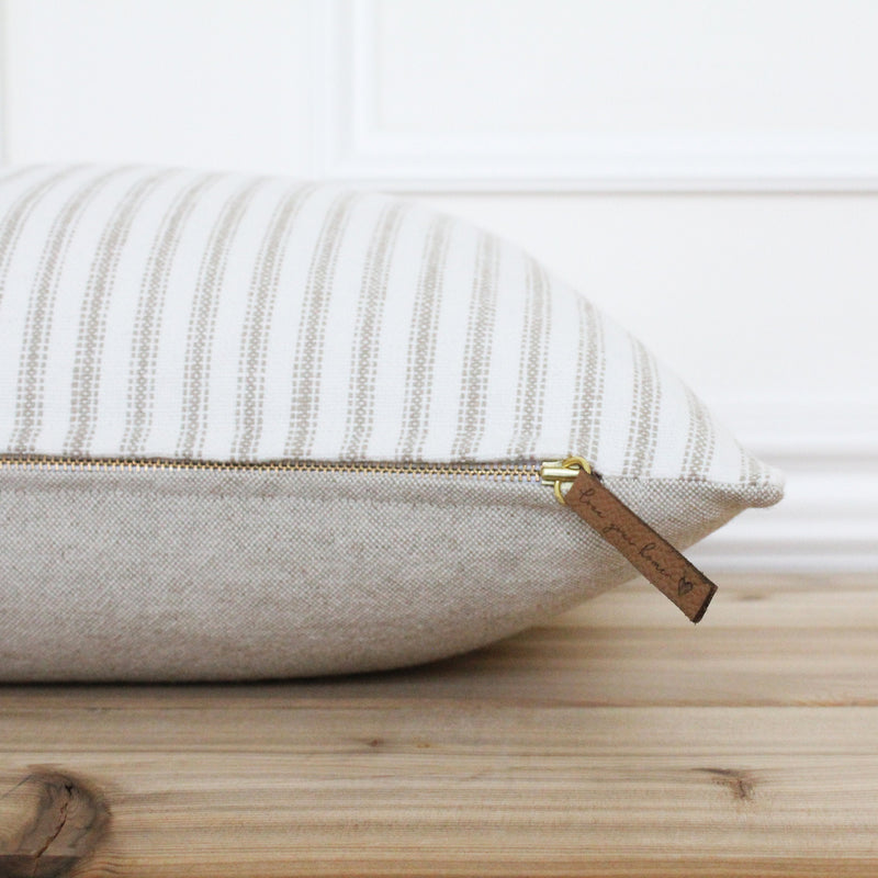 Tan Striped Pillow Cover | Scout