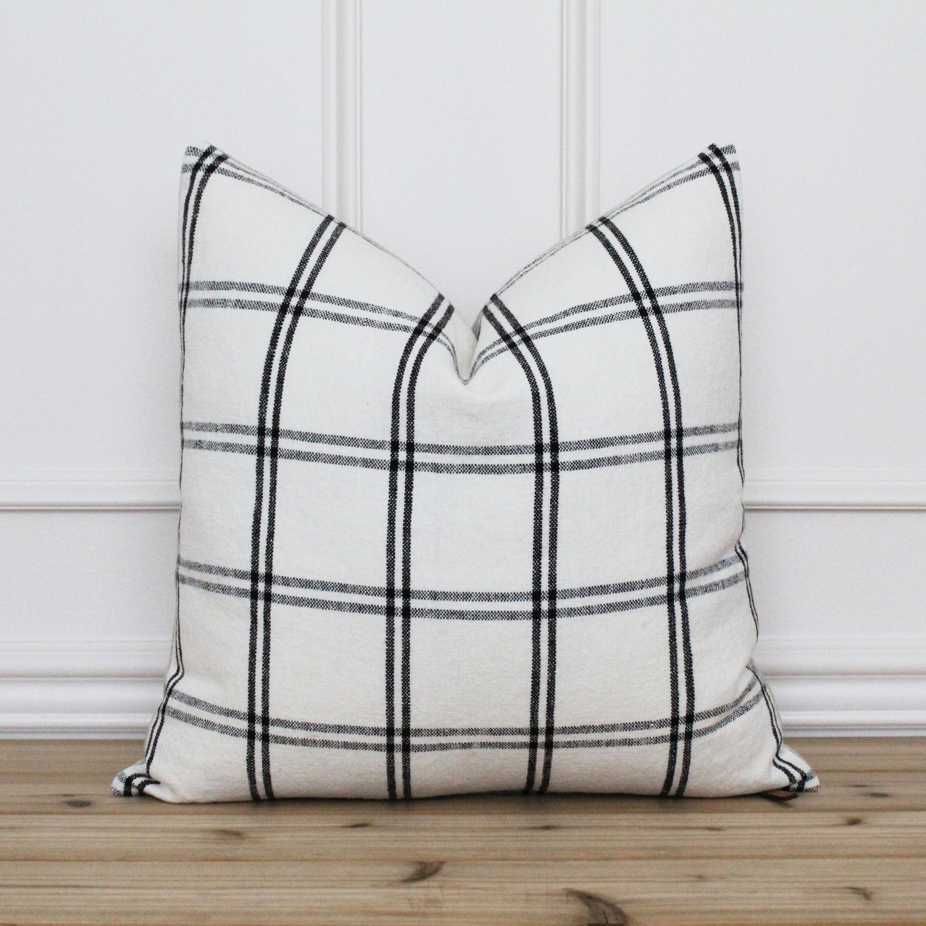 Black and white plaid orders pillow cases