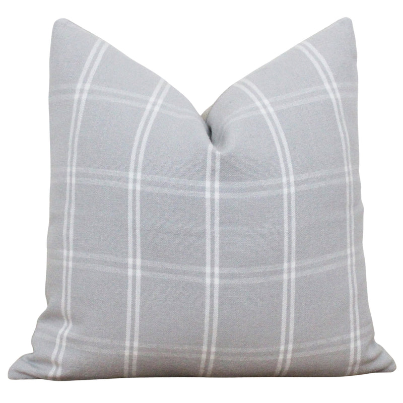 Gray and White Plaid Pillow Cover • Grey Plaid Pillow Cover • Modern Farmhouse Pillows • Decorative Cushion Cover • Custom Covers | Stella