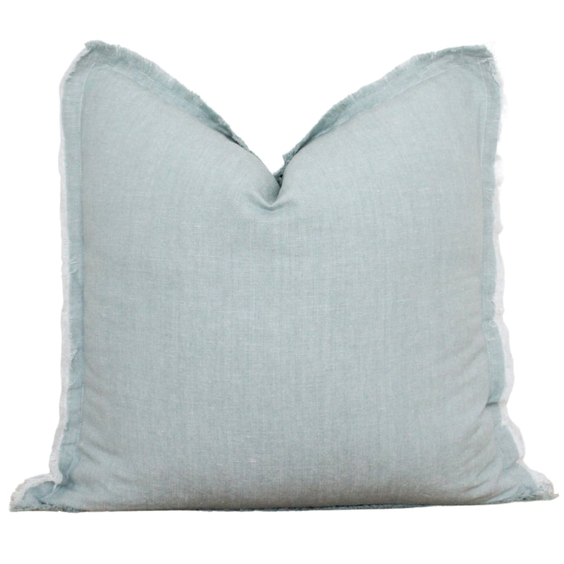 Stone Gray Fringe Pillow Cover