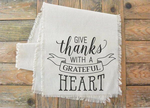 Give Thanks With a Grateful Heart Table Runner - Porter Lane Home