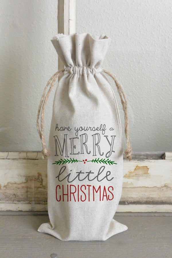 Have Yourself a Merry Little Christmas Wine Bag - Porter Lane Home