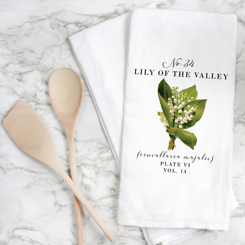 Botanical Lily of The Valley Tea Towel